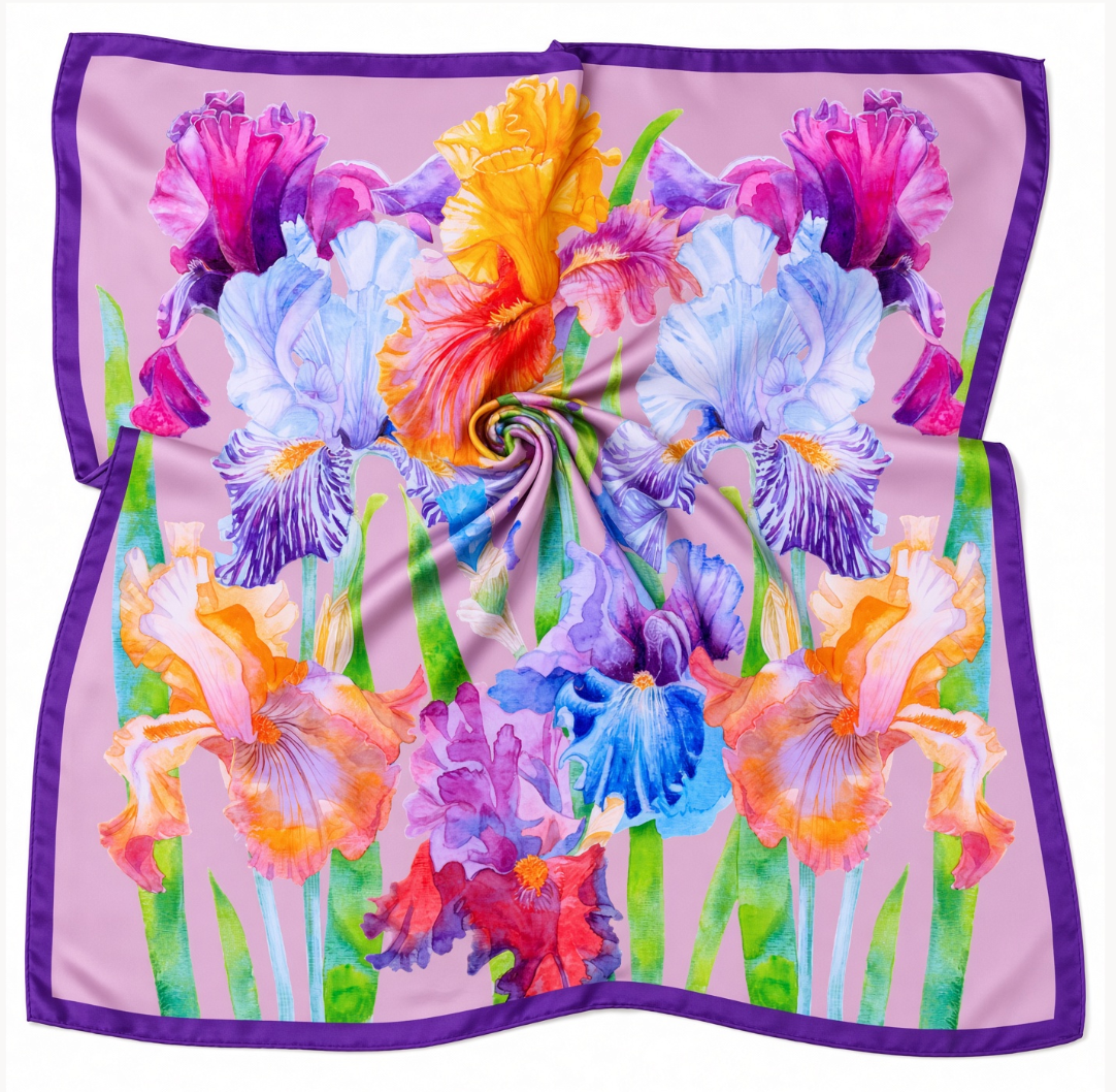 Floral Silk Scarves for Women