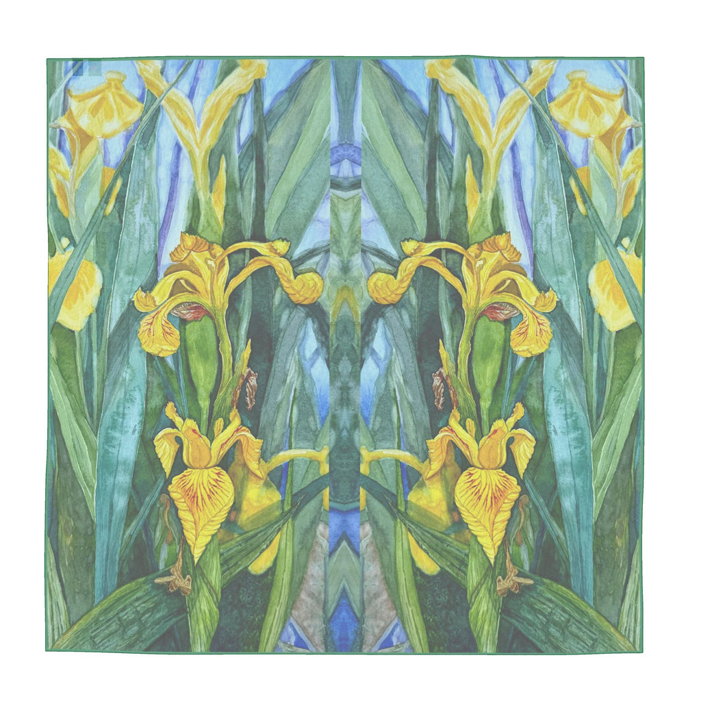 Scarf " Yellow Irises"