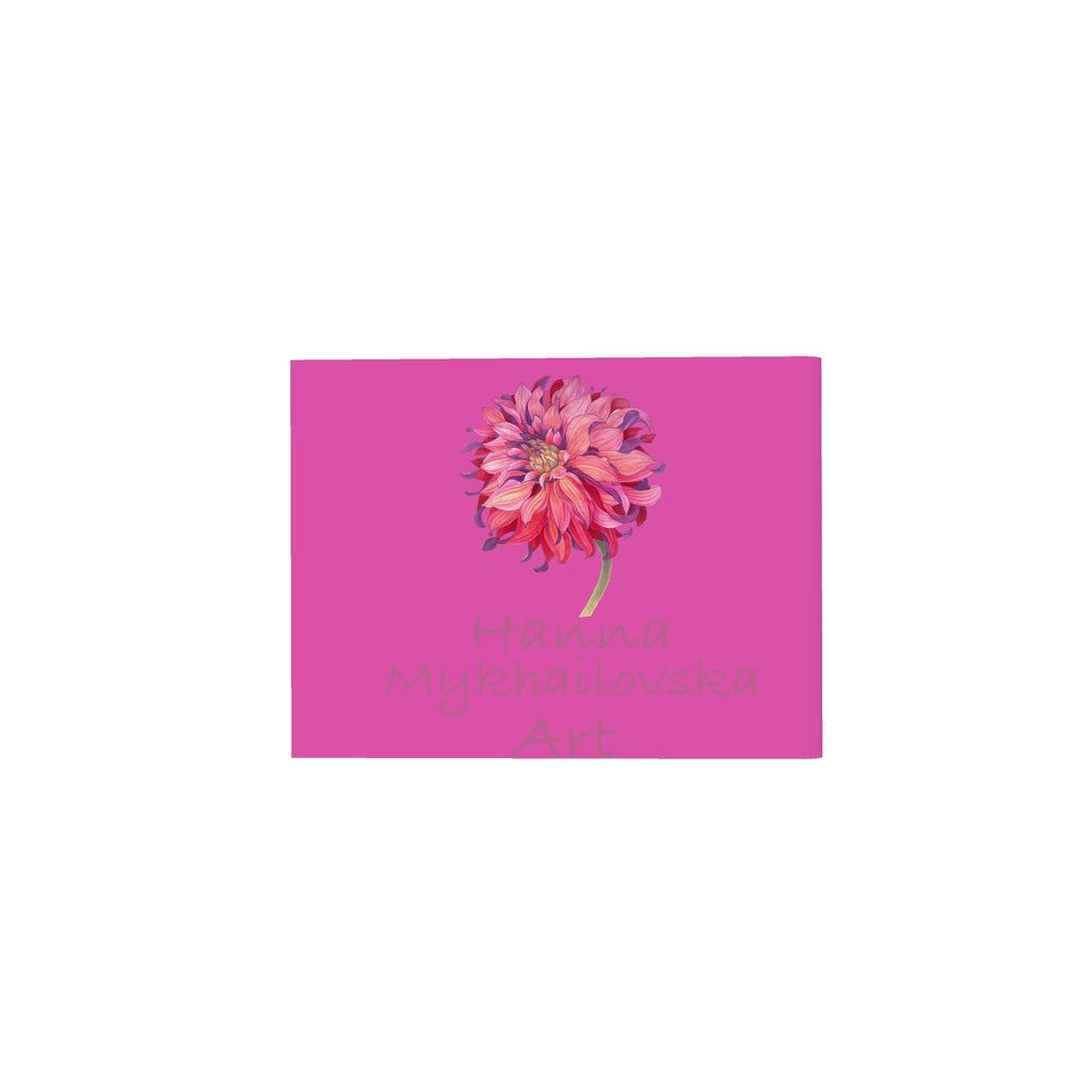 Flower Silk Scarf Dahlia | Pink Red Color