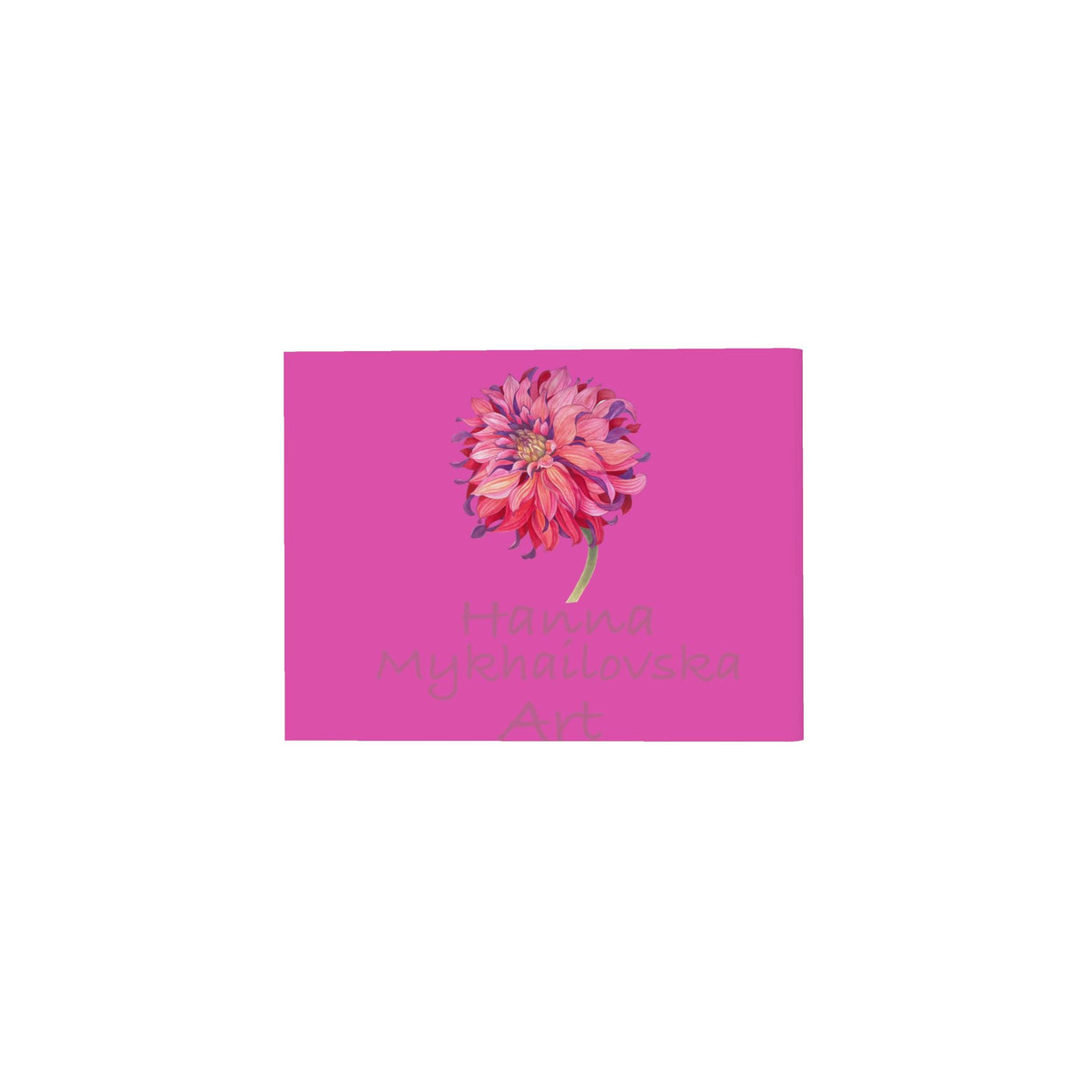 Flower Silk Scarf Dahlia | Pink Red Color