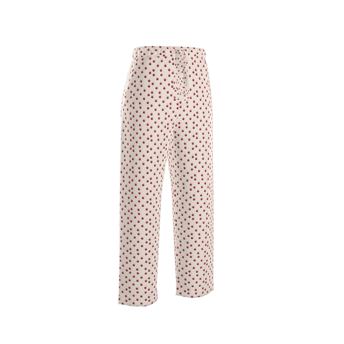 Silk Pajama Trousers Cherry | Beige Color