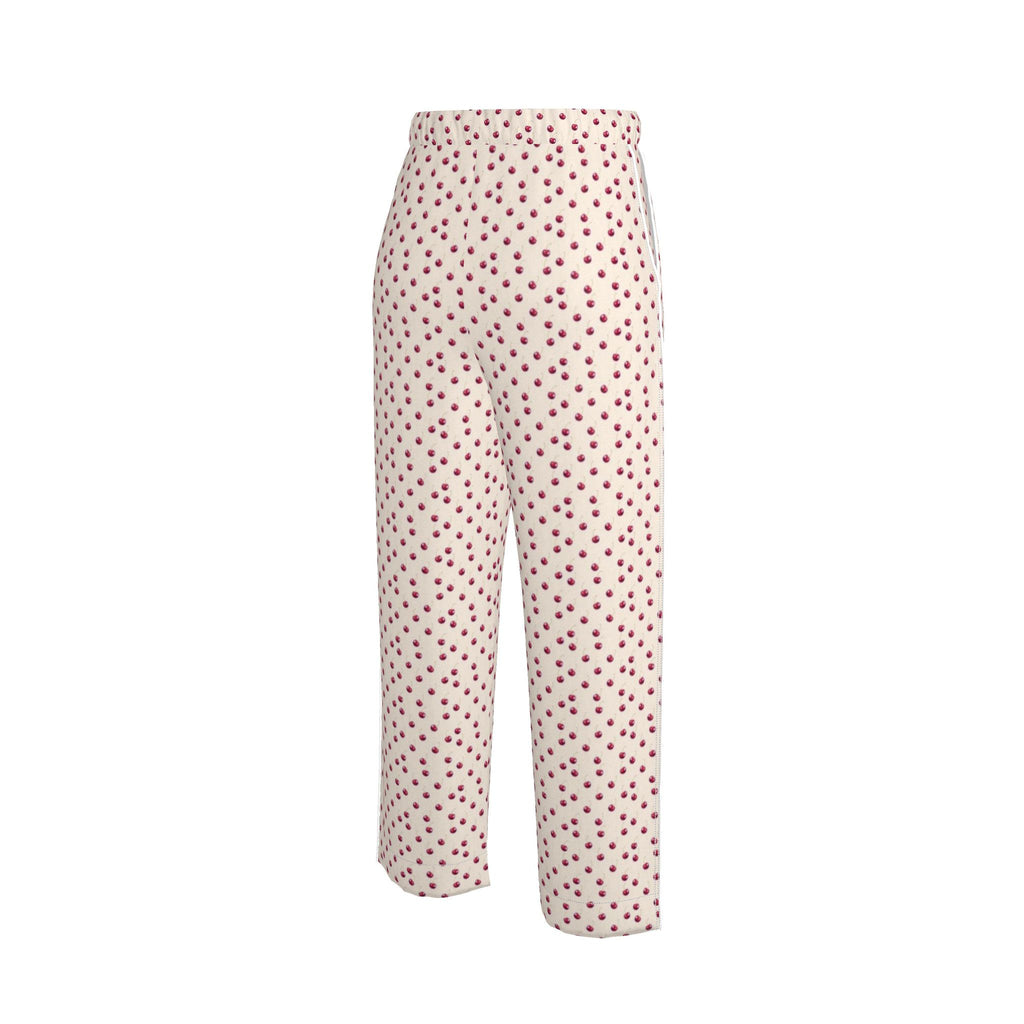 Silk Pajama Trousers Cherry | Beige Color