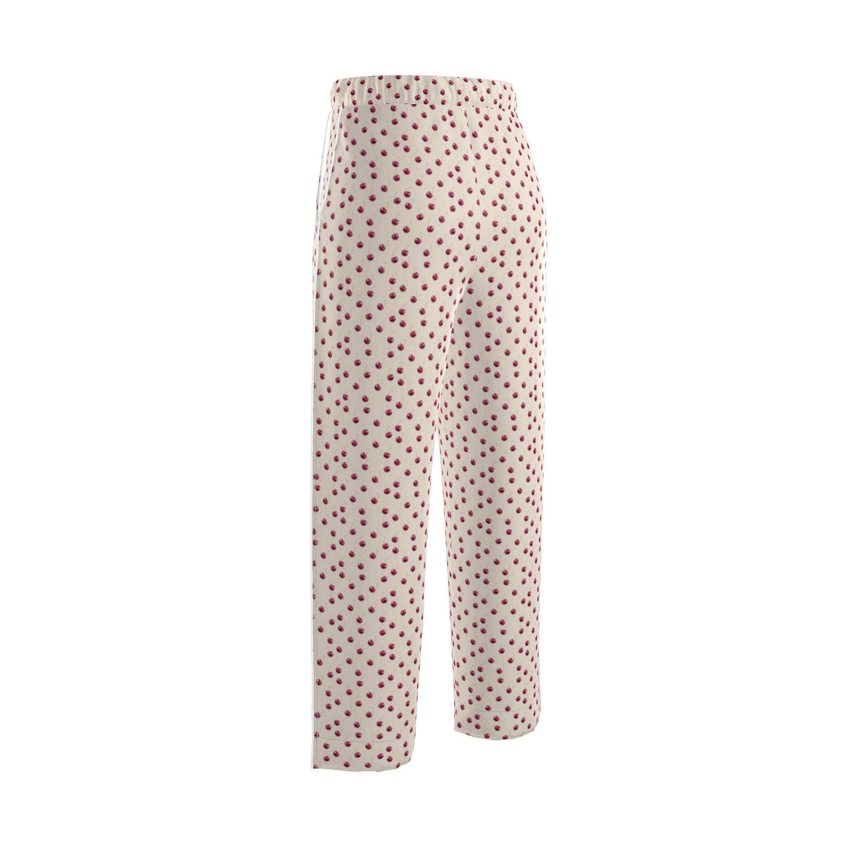 Silk Pajama Trousers Cherry | Beige Color