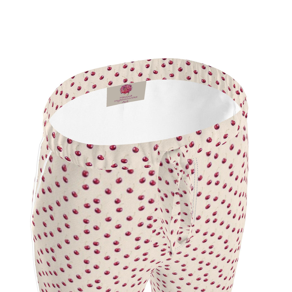 Silk Pajama Trousers Cherry | Beige Color