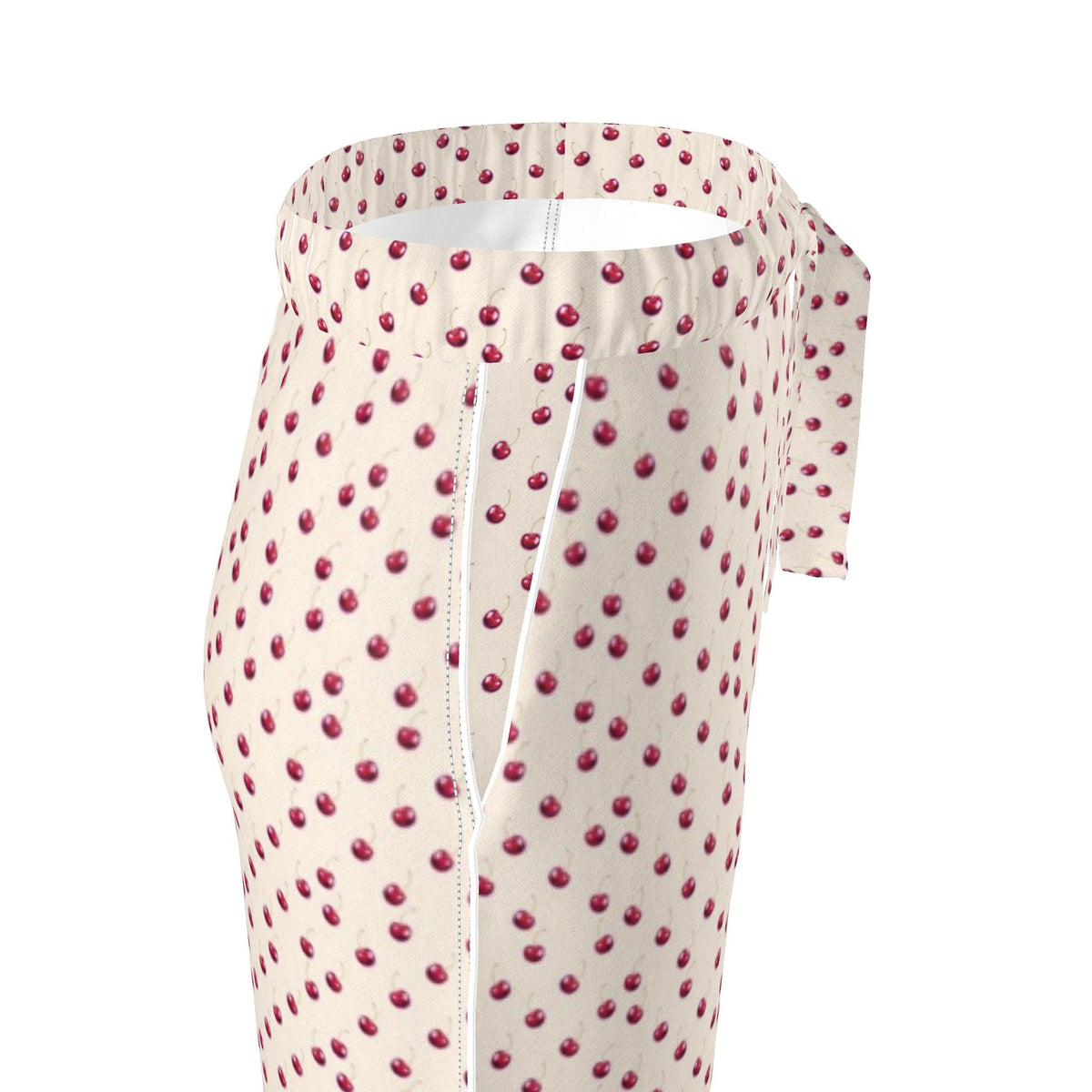 Silk Pajama Trousers Cherry | Beige Color