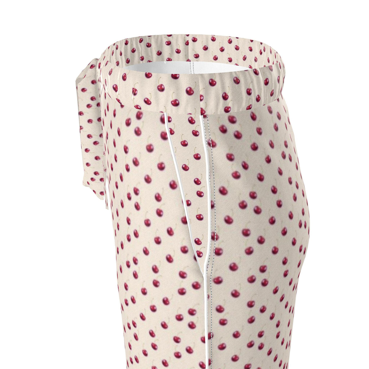Silk Pajama Trousers Cherry | Beige Color