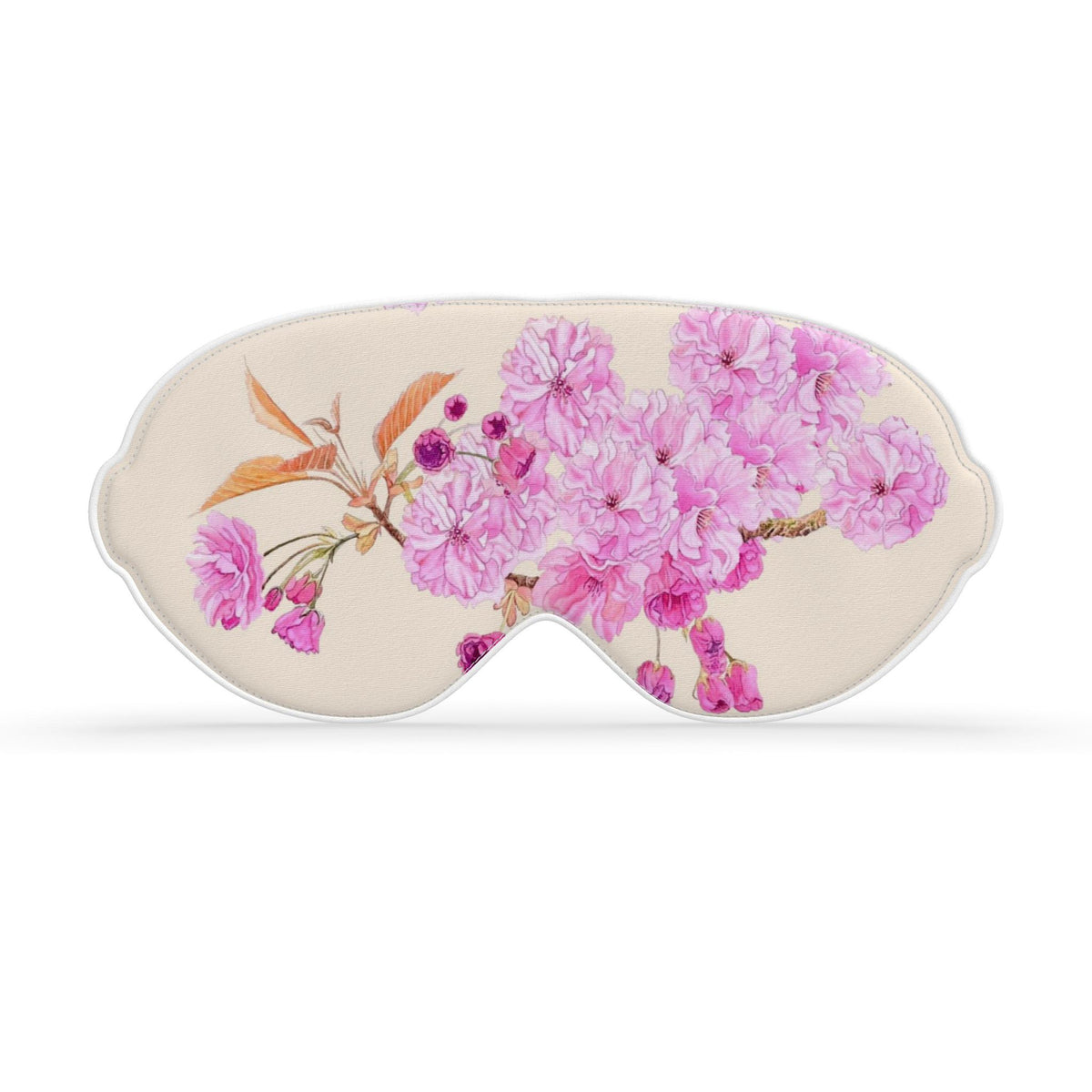 Silk Sleeping Mask Sakura | Beige and Pink Color