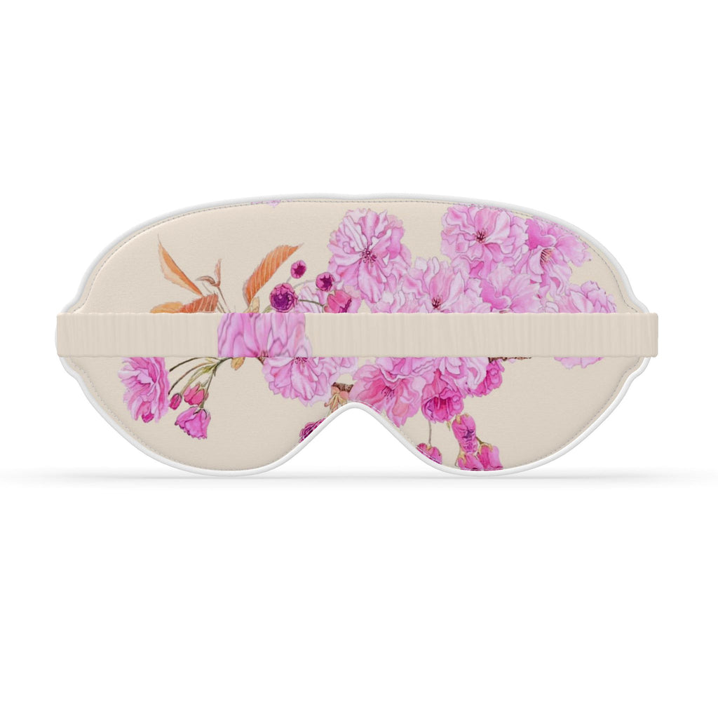 Silk Sleeping Mask Sakura | Beige and Pink Color