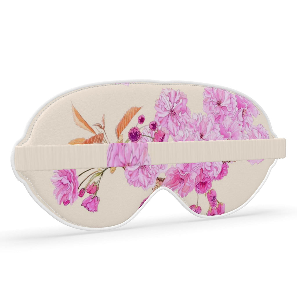 Silk Sleeping Mask Sakura | Beige and Pink Color