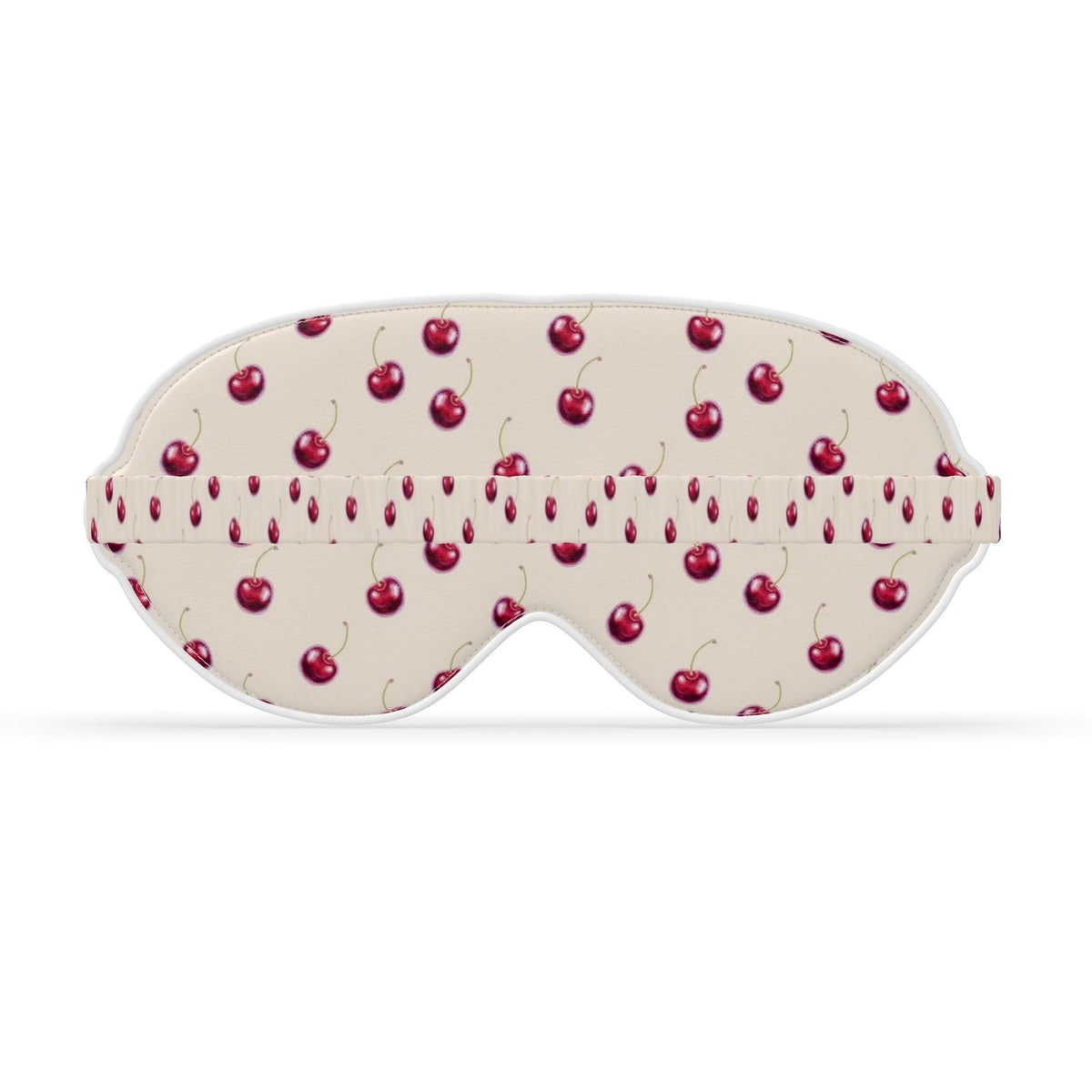 Silk Sleeping Mask Cherry | Beige and Red Color
