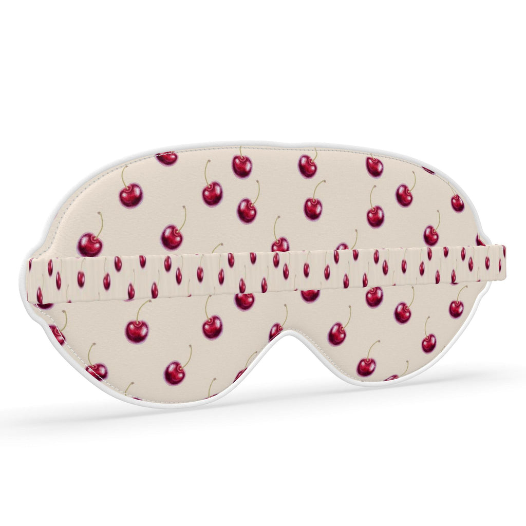 Silk Sleeping Mask Cherry | Beige and Red Color
