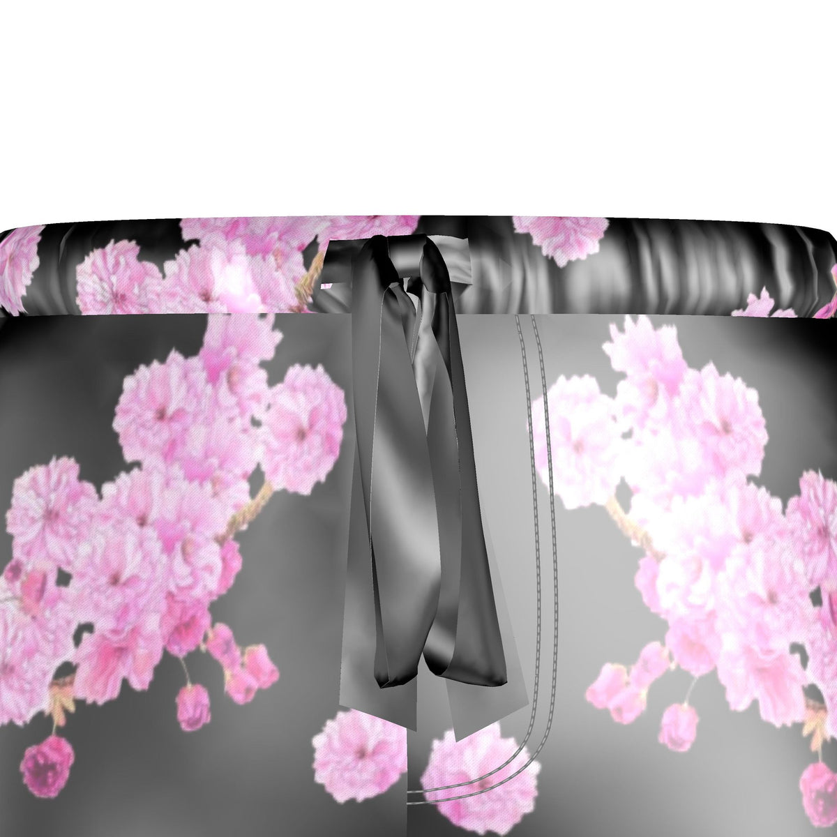 Silk Pajama Trousers Sakura | Black and Pink
