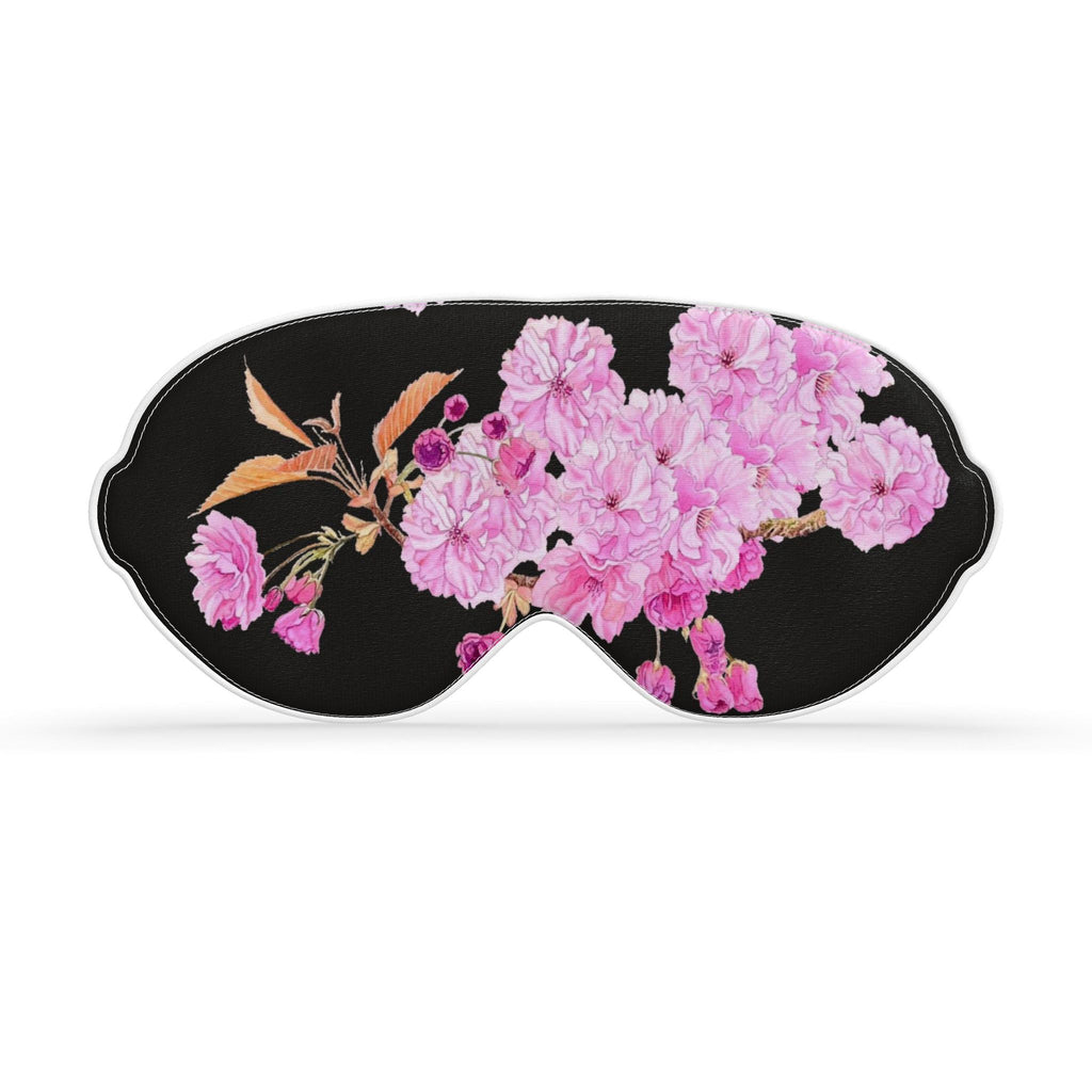 Silk Sleeping Mask Sakura | Black and Pink Color