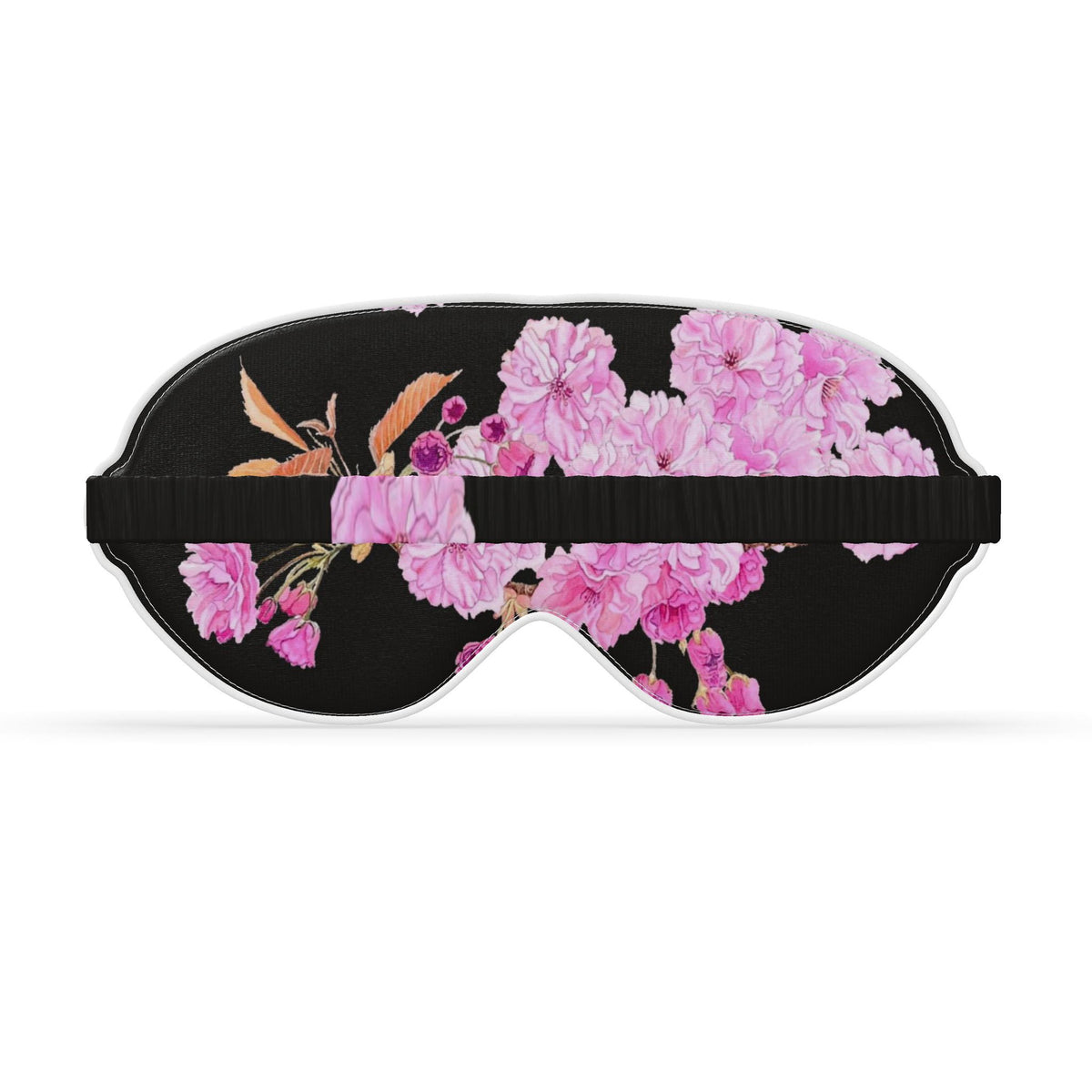 Silk Sleeping Mask Sakura | Black and Pink Color