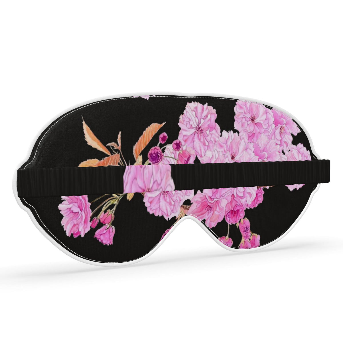 Silk Sleeping Mask Sakura | Black and Pink Color