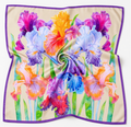 Flower Silk Scarf Irises