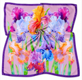 Flower Silk Scarf Irises
