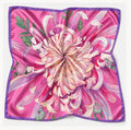 Flower Silk Scarf Dahlia | Pink Color
