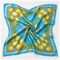Silk Scarf Lemons | Blue Color