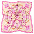 Patterned Silk Scarf Sakura | Pink and Beige Color